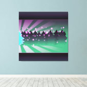 kerstbomen met groene tassen canvas afdruk (Insitu (Houten vloer))