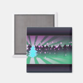 kerstbomen met groene tassen magneet (Voorkant / Achterkant)