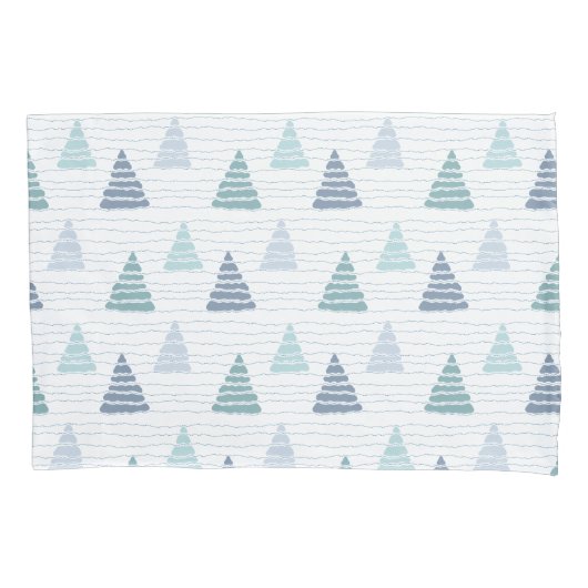 Kerstbomen met kralen snaren patroon kussensloop (Voorkant-Links)