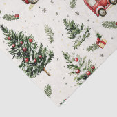 Kerstbomen met oude rode vrachtwagens tissuepapier (Detail)