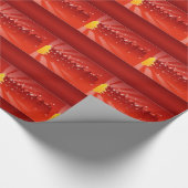 kerstbomen met rode wrappingpapier cadeaupapier (Hoek)