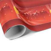 kerstbomen met rode wrappingpapier cadeaupapier (Rol Hoek)