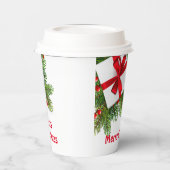 kerstbomen met wit Cadeau rood Papieren Bekers (Links)