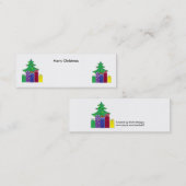 kerstbomen mini visitekaartje (Voorkant / Achterkant)
