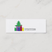 kerstbomen mini visitekaartje (Achterkant)
