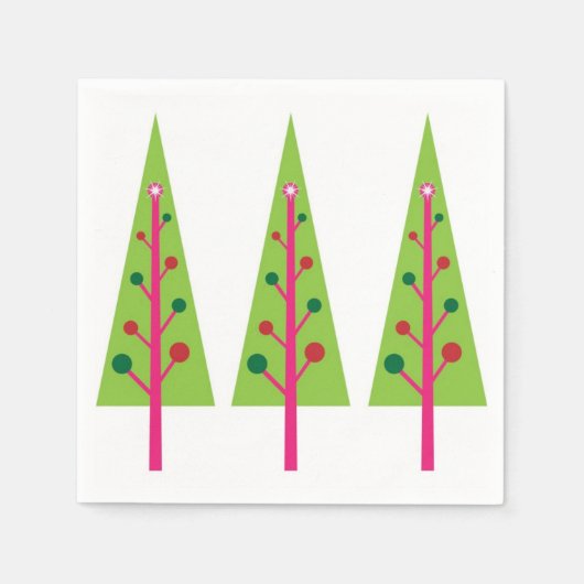 kerstbomen Napkin Servet (Voorkant)