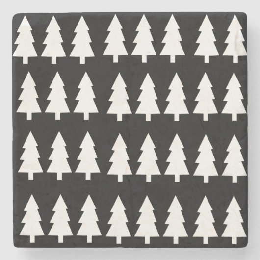 kerstbomen Onderzetter met marmer Stone (Voorkant)