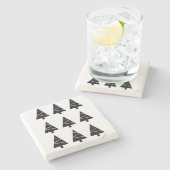 kerstbomen Onderzetter met marmer Stone (Zijkant)