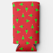 kerstbomen op rood (Voorkant)