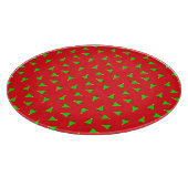 kerstbomen op rood snijplank (Hoek)