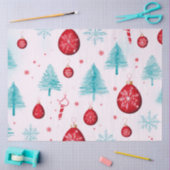 Kerstbomen Ornamenten Sneeuwvlokken Kerstmis Tissuepapier (Craft)