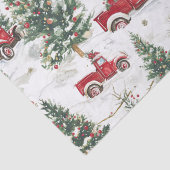 Kerstbomen oude rode vrachtwagen tissuepapier (Detail)