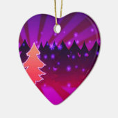 kerstbomen, Paars Keramisch Ornament (Links)