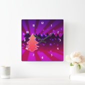 kerstbomen, Paars Vierkante Klok (Huis)