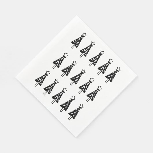 kerstbomen Papier, luiers, zwart-wit Servet (Hoek)