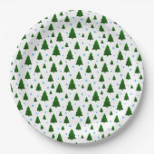 kerstbomen papieren bordje (Voorkant)