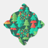 Kerstbomen Pattern Bedankdoosjes (Uitgevouwen)