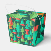 Kerstbomen Pattern Bedankdoosjes (Achterkant)