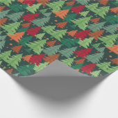 Kerstbomen Pattern Cadeaupapier (Hoek)