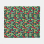 Kerstbomen Pattern Fleece Deken (Voorkant (Horizontaal))