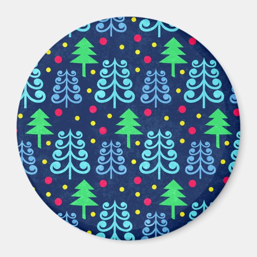 Kerstbomen Pattern Magneet (Voorkant)