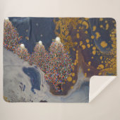 Kerstbomen Pattern Sherpa Deken (Voorkant (horizontaal))