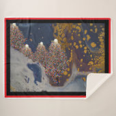 Kerstbomen Pattern Sherpa Deken (Voorkant (horizontaal))