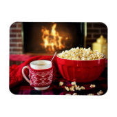 kerstbomen - Popcorn en warme cider Magneet (Horizontaal)