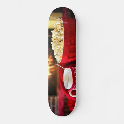 kerstbomen - Popcorn en warme cider Skateboard (Voorkant)