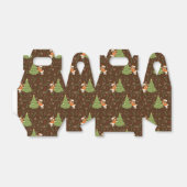 Kerstbomen &pug hondenpatroon aangepaste achtergro bedankdoosjes (Uitgevouwen)