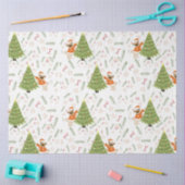 Kerstbomen &pug hondenpatroon aangepaste achtergro tissuepapier (Craft)