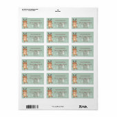 kerstbomen Reindeer Fun Etiket (Full Sheet)