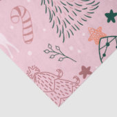 Kerstbomen Rendier Candy Canes Kerstmis Tissuepapier (Detail)