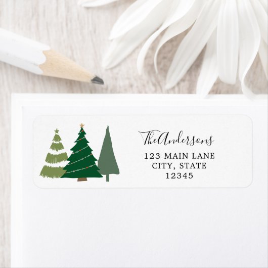 Kerstbomen retouradres etiket (Insitu)