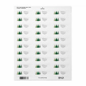Kerstbomen retouradres etiket (Full Sheet)