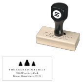 Kerstbomen retouradres rubberstempel (Gestempeld)