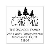 Kerstbomen retouradres zelfinktende stempel (Design)