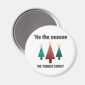 Kerstbomen Rond Magneet (Voorkant / Achterkant)