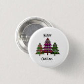 kerstbomen ronde button 3,2 cm (Voorkant /achterkant)