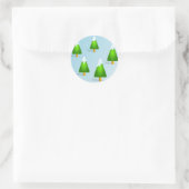 kerstbomen ronde sticker (Tas)