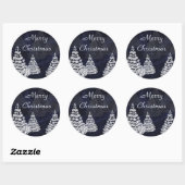 kerstbomen ronde sticker (Vel)