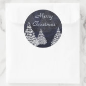 kerstbomen ronde sticker (Tas)