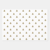 Kerstbomen rood wit groen schattig patroon inpakpapier vel (Voorkant)