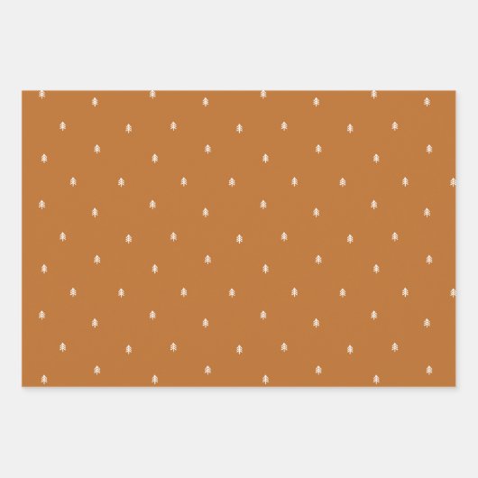 Kerstbomen Rustiek minimalistisch Scandinavisch Inpakpapier Vel (Voorkant 2)