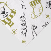 Kerstbomen Santa Beren White Christmas Tissuepapier (Detail)