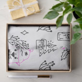 Kerstbomen Santa Beren White Christmas Tissuepapier (Geschenk)