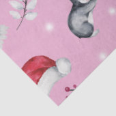 Kerstbomen Santa Hats Winter Bloemen Kerstmis Tissuepapier (Detail)