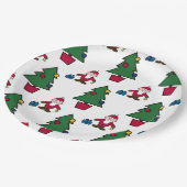 Kerstbomen & Santa Pattern Papier Bord (Gekanteld)