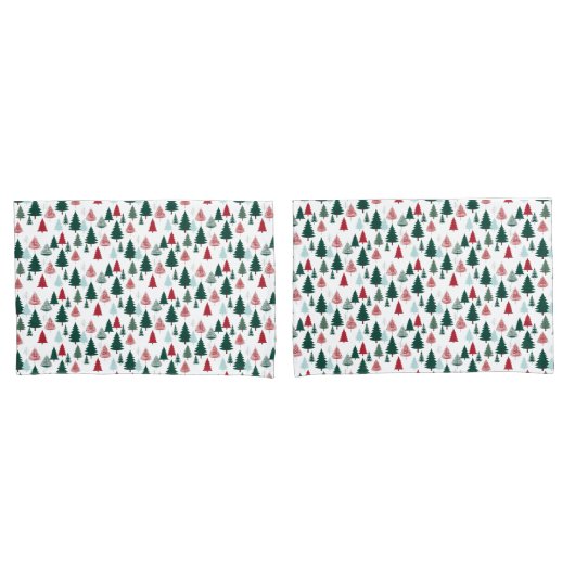 Kerstbomen Scandi Pine Forest Cozy Patronen Kussensloop (Voorkant-Set)
