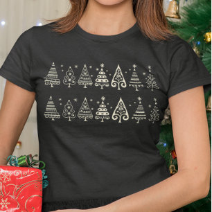Kerstbomen Scandinavisch Minimalistisch T-shirt